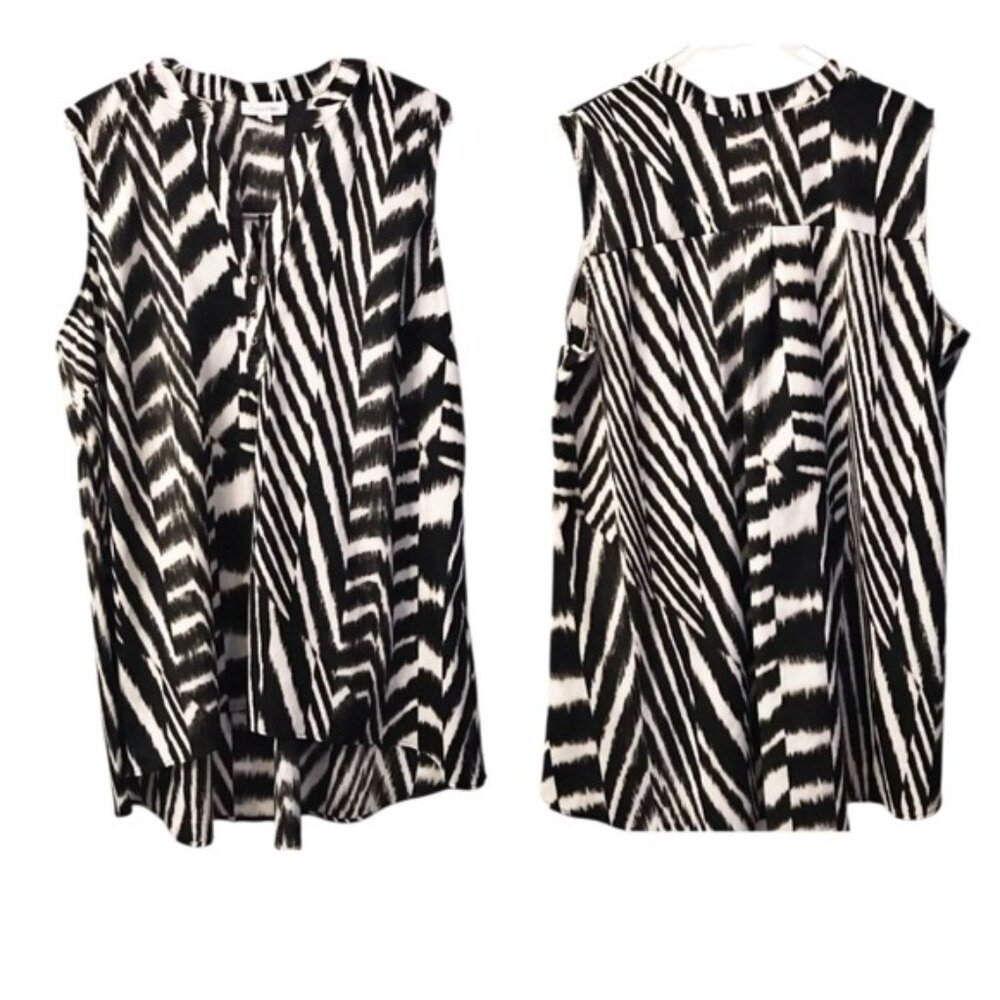Calvin Klein Tunic Mini Dress Geo Print Funky Top 1X